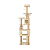 190cm Wooden Cat Tree with Ladder, Cat Condo and Scratching Post Cat Tower 14vgif - Cat Factory Au