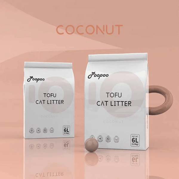 POOPOO Coconut Fruity Tofu Cat Litter 3x2.5kg - Cat Factory Au