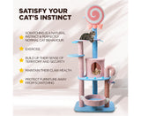 1.52m Sweet Candy Land Cat Tree Tower & Scratching Post - Cat Factory Au