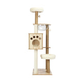 142cm Cat Tree Tower Scratching Post Scratcher Cats Condo House Bed Furniture 14v - Cat Factory Au