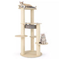 5-level Wooden Cat Tree w/Fully Wrapped Sisal Scratching Posts
