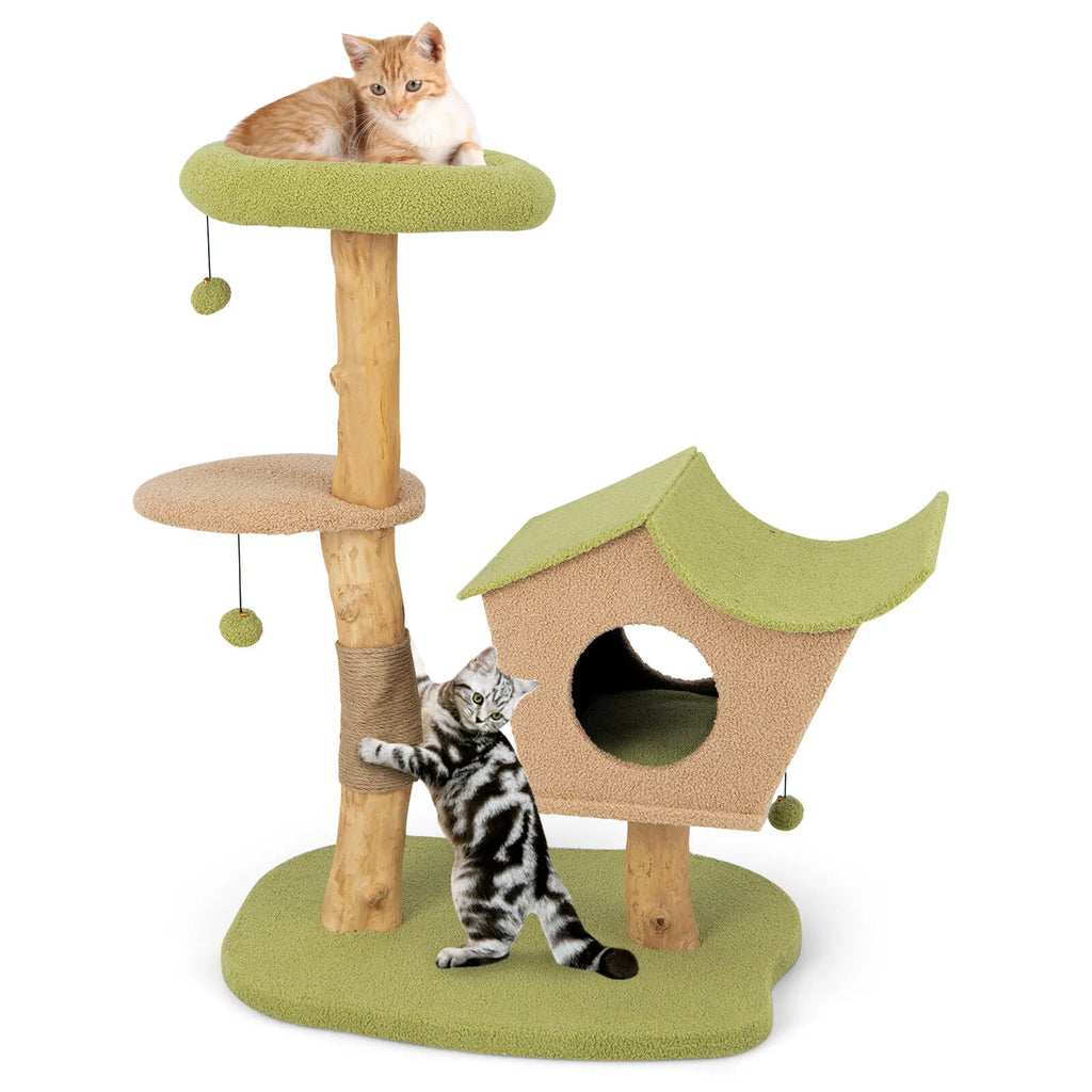 110cm Cat Tree Tower Activity Center w/Padded Top Perch Condo Scratching Posts