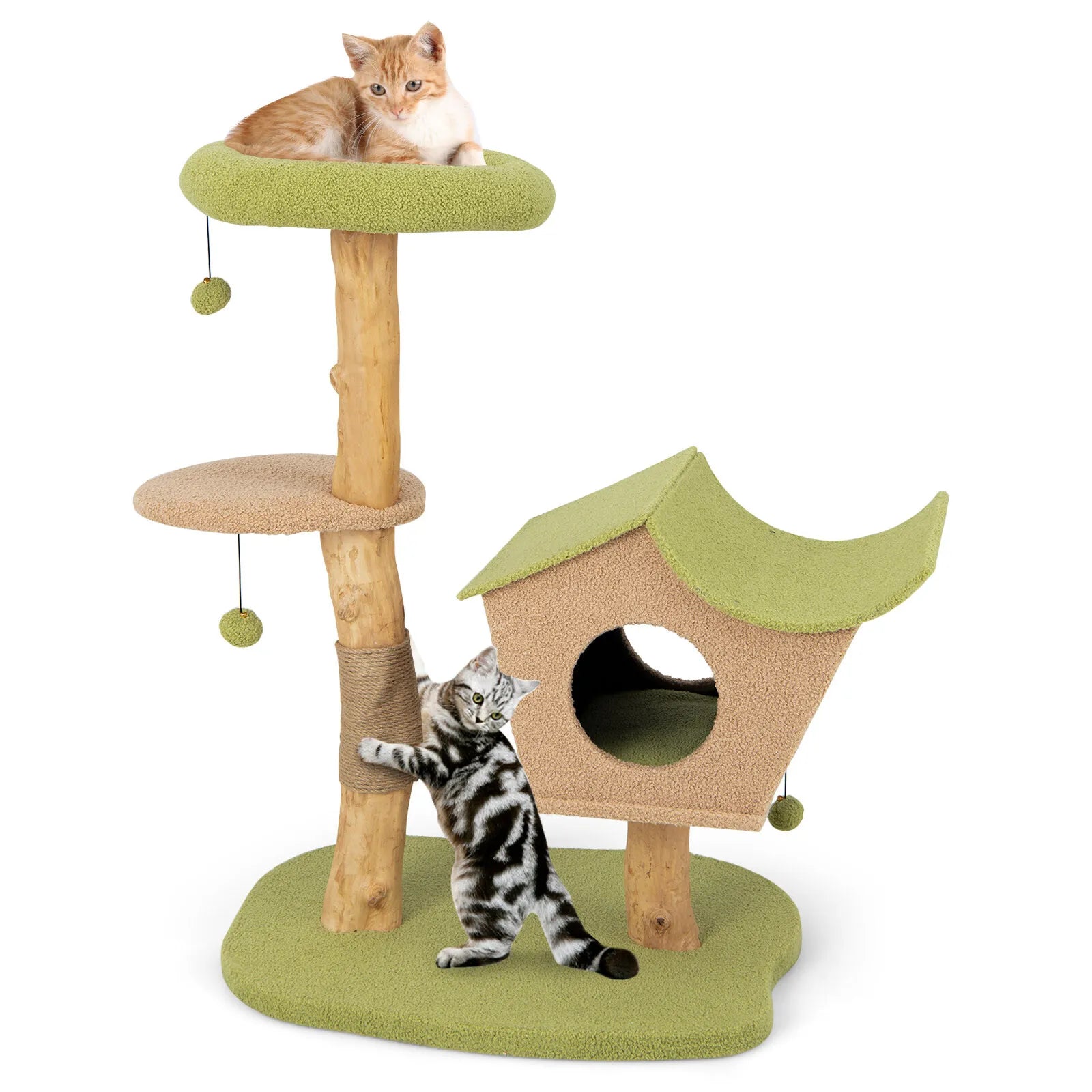 110cm Cat Tree Tower Activity Center w/Padded Top Perch Condo Scratching Posts