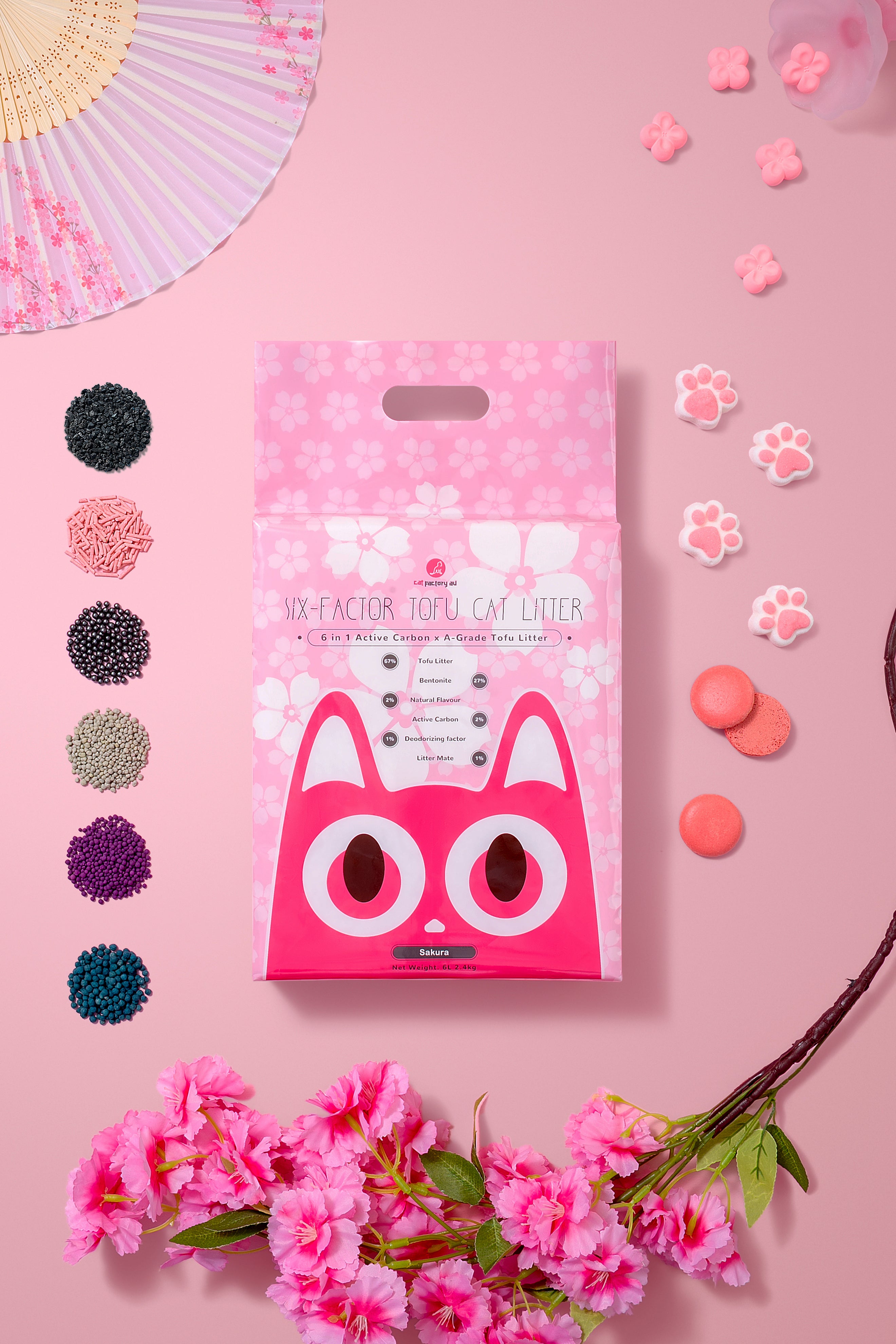 [Cat Factory AU] Six-Factor Tofu Cat Litter - Sakura/Cherry Blossom