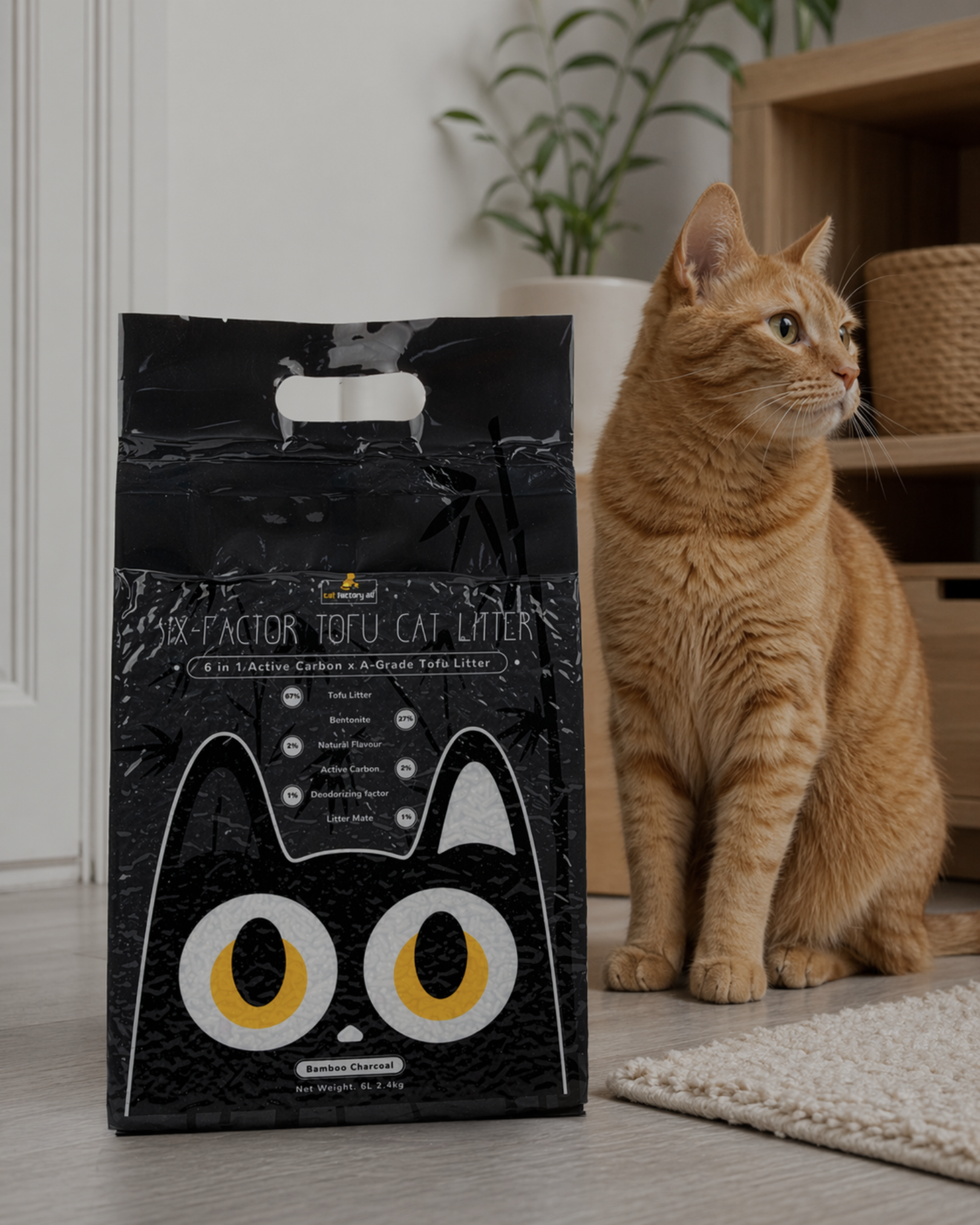 [Cat Factory AU] Six-Factor Tofu Cat Litter - Charcoal