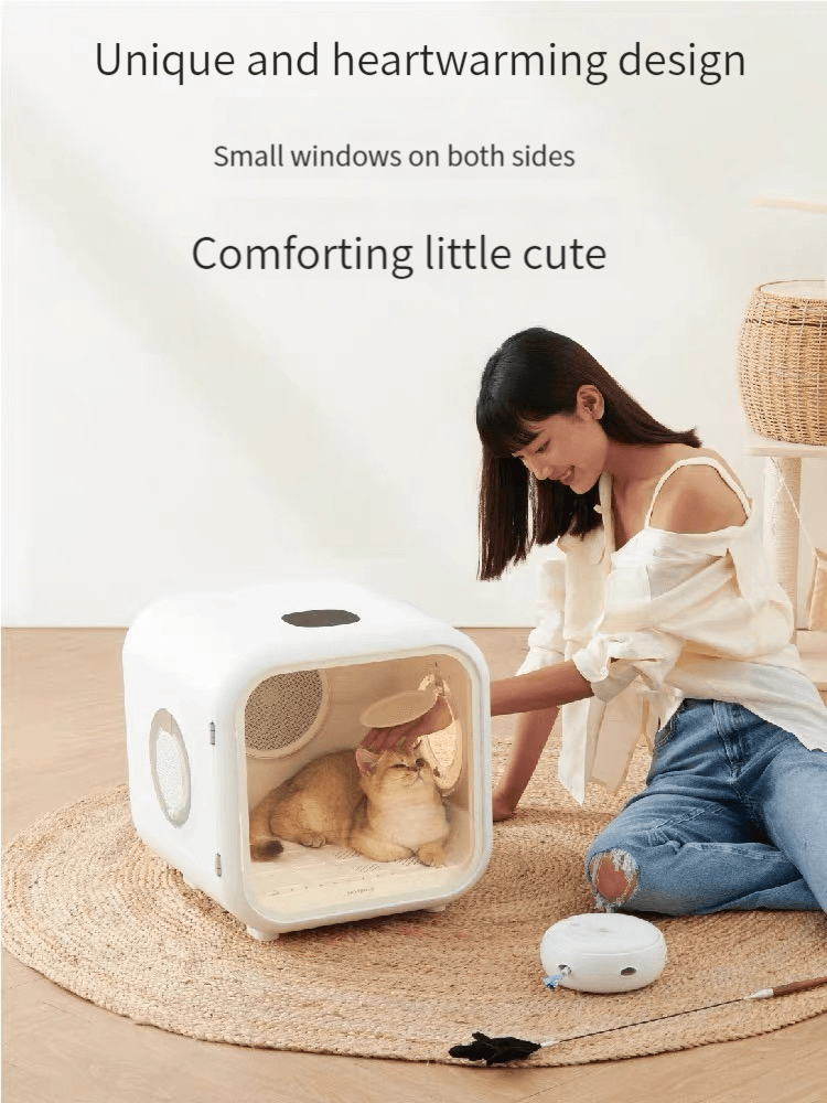 Auto Pet Drying Box with Revitalizing Warm Air System - Cat Factory Au