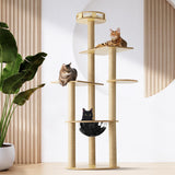 Cat Tree Scratching Post Scratcher Cats Tower Wood Condo Toys House 148cm - Cat Factory Au