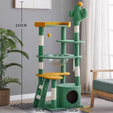 Cat Tree Tower Scratching Post 144cm Pet Condo House Furniture Scratcher - Cat Factory Au