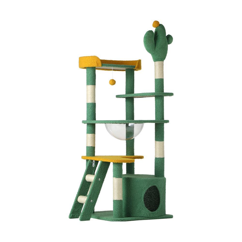 Cat Tree Tower Scratching Post 144cm Pet Condo House Furniture Scratcher - Cat Factory Au