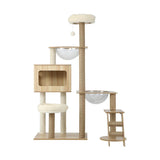 Cat Tree Tower Scratching Post Scratcher Cats Condo House Bed Wood 142cm - Cat Factory Au