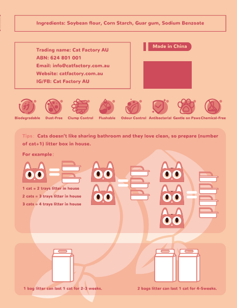 [Cat Factory AU] Six-Factor Tofu Cat Litter - Peach
