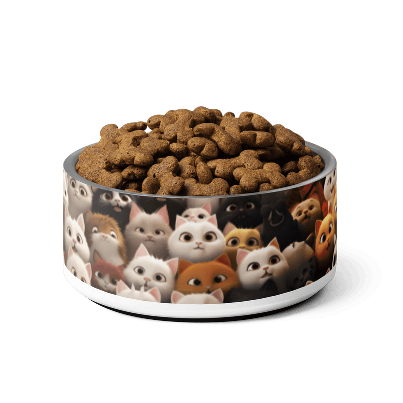 Pet bowl - "Feline Glee in a Million" - Cat Factory Au