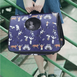 PET Circus Blue Portable Folding Out Pet Bag (44x22x26cm) - Cat Factory Au