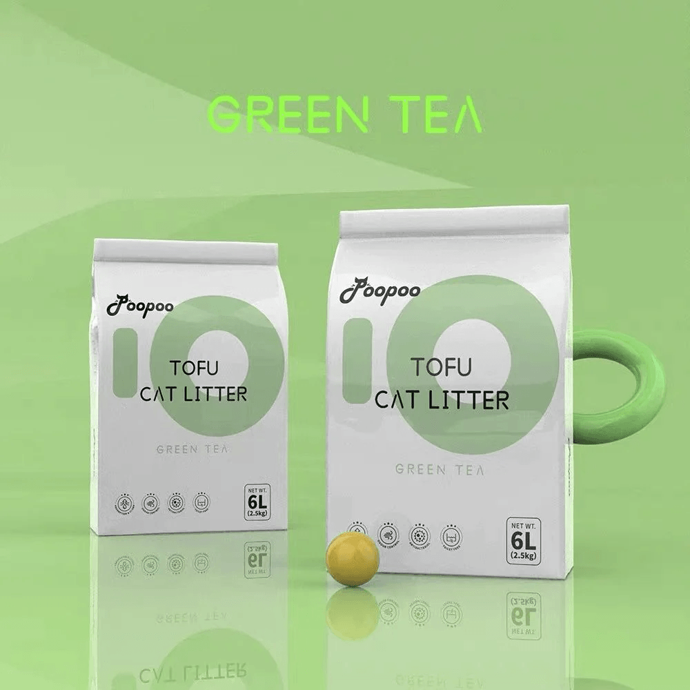 POOPOO Fruity Tofu Green Tea Cat Litter 3x2.5kg - Cat Factory Au
