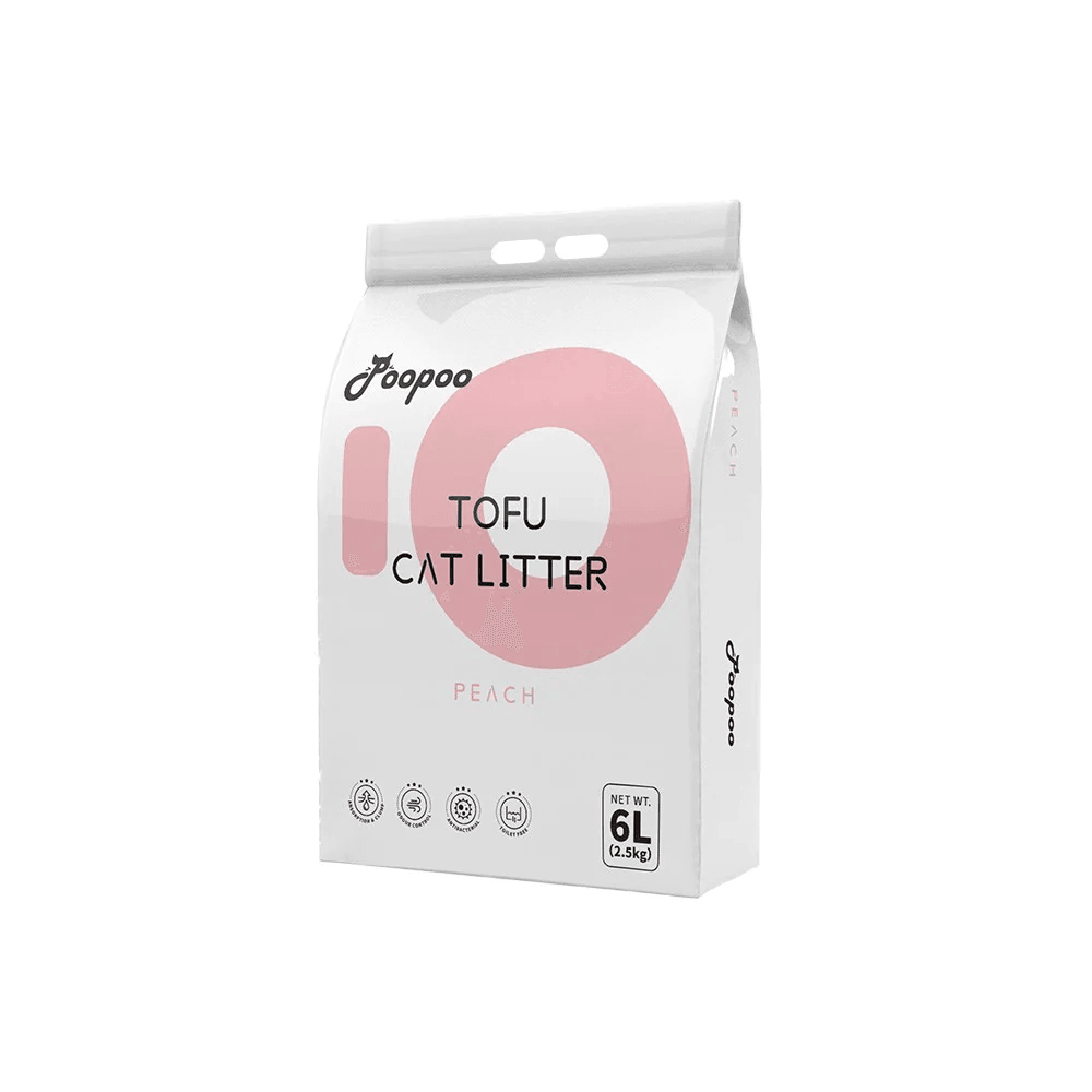 POOPOO Peach Fruity Tofu Cat Litter 3x2.5kg - Cat Factory Au