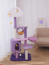 1.5m Cat Tree Scratching Post and Adventure Cat Tower - Star and Moon