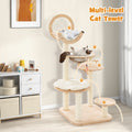 146cm Cat Tree 4-in-1 Large Wooden Cat Tower with Capsule Nest