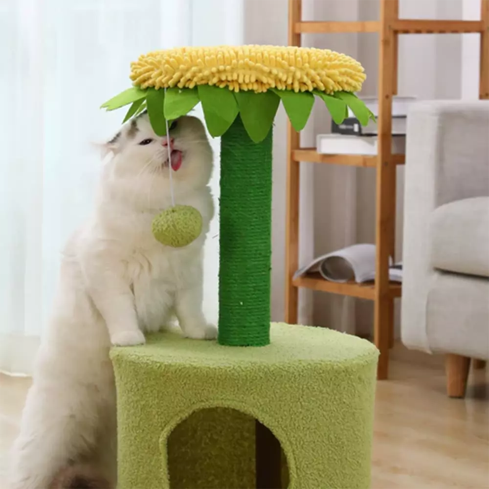 Sunflower Cat Tree Scratching Post