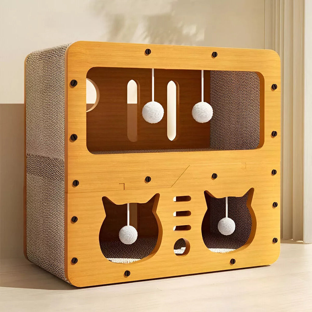 Wear-resistant Cat Scratch Board House & Toy