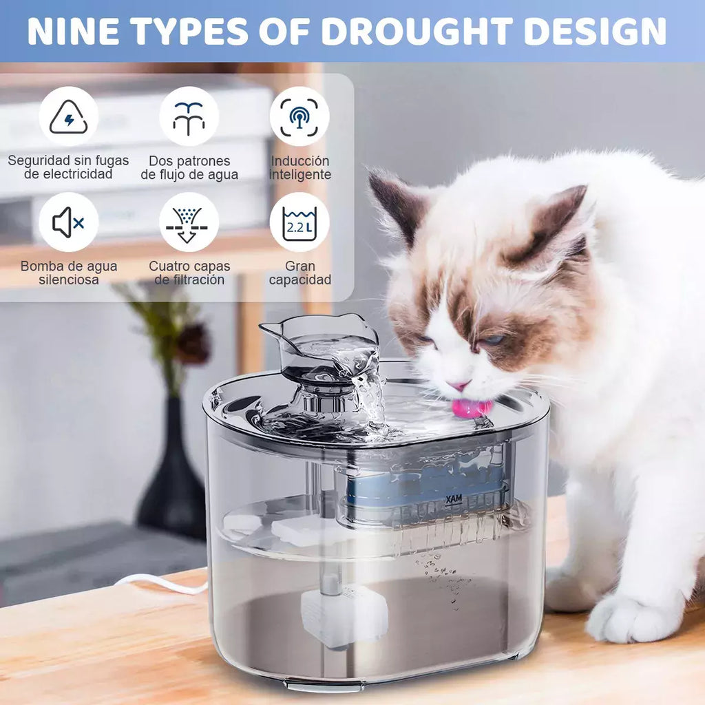 Cat Water Fountain with Automatic Electric Sensor with Filter