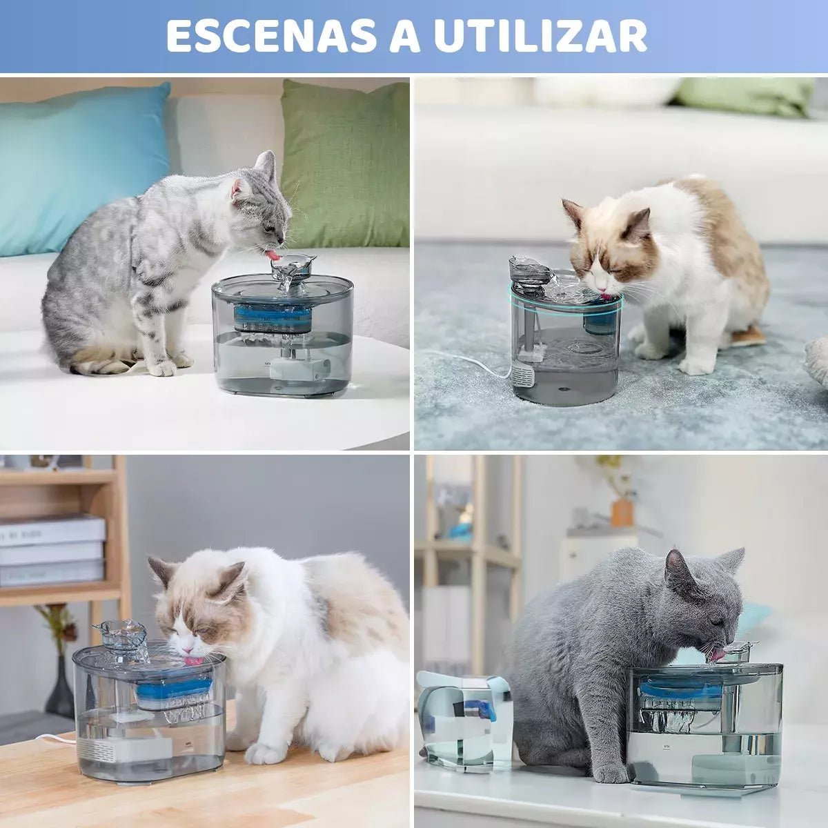Cat Water Fountain with Automatic Electric Sensor with Filter