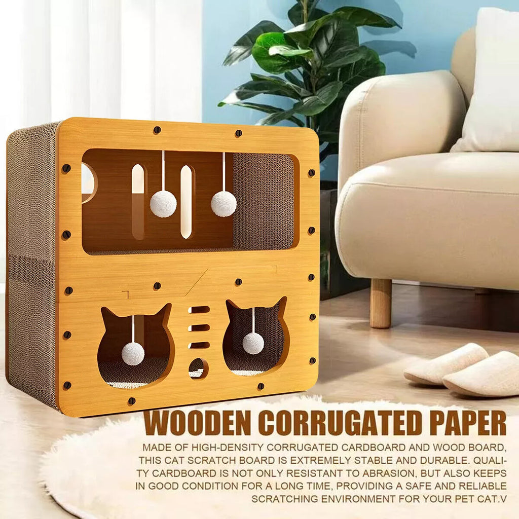 Wear-resistant Cat Scratch Board House & Toy