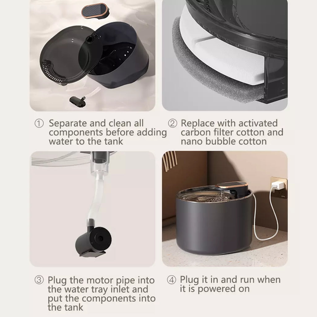 3L Automatic Electric Pet Water Fountain with Filter