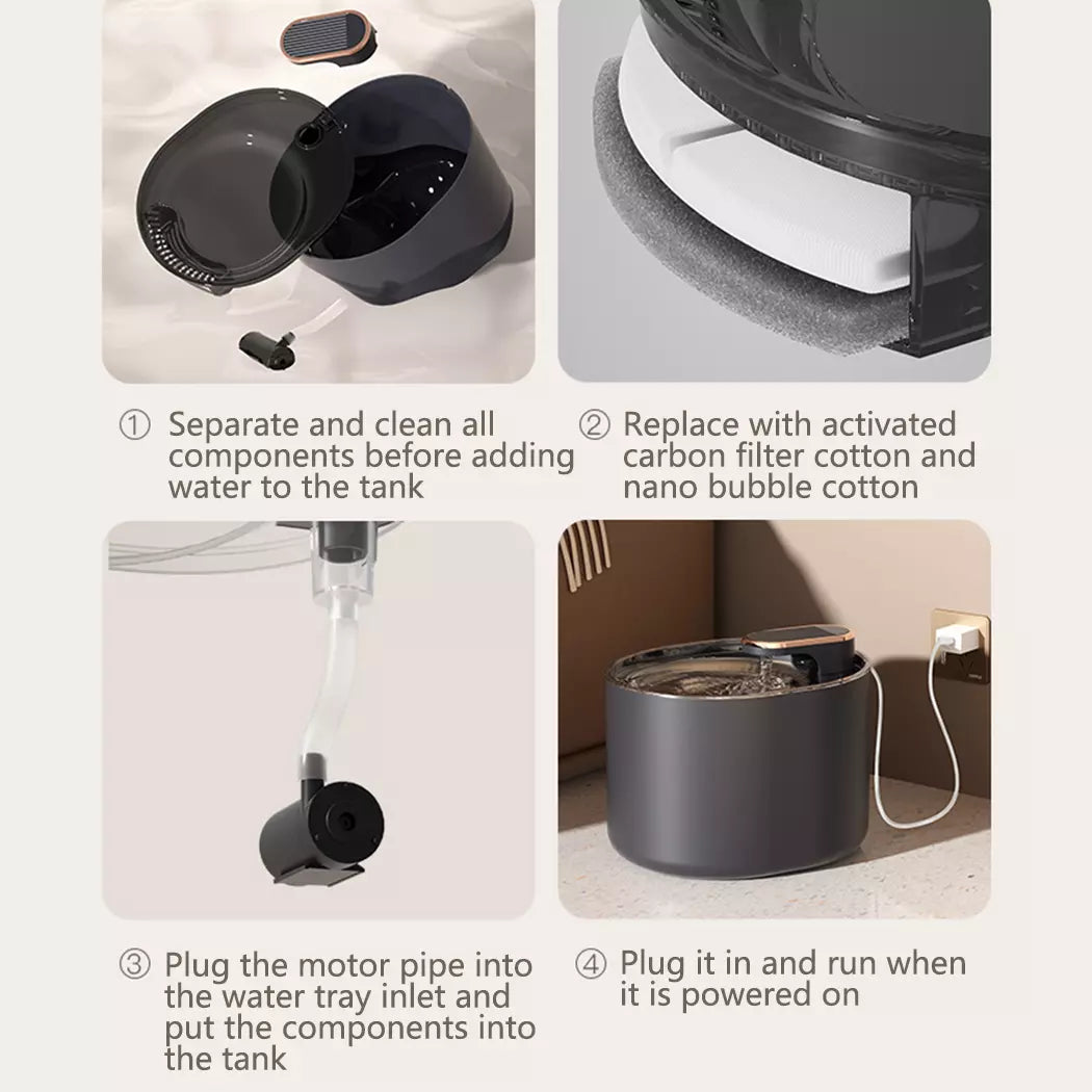 3L Automatic Electric Pet Water Fountain with Filter