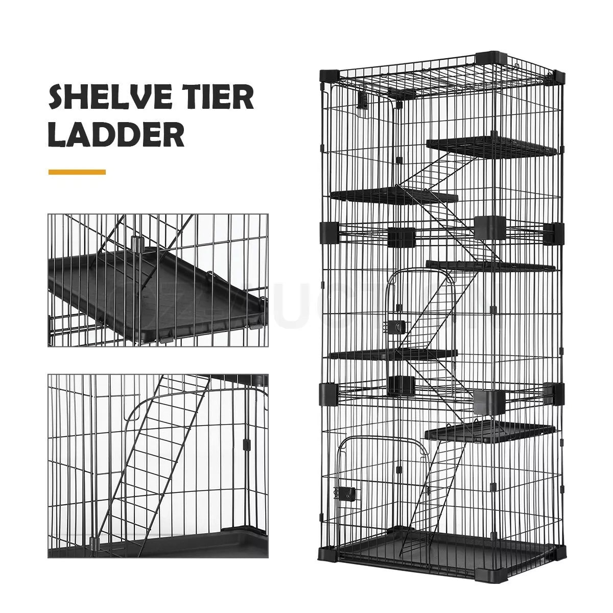 Large 5 Level Wired Pet Enclosure For Cats & Rabbits