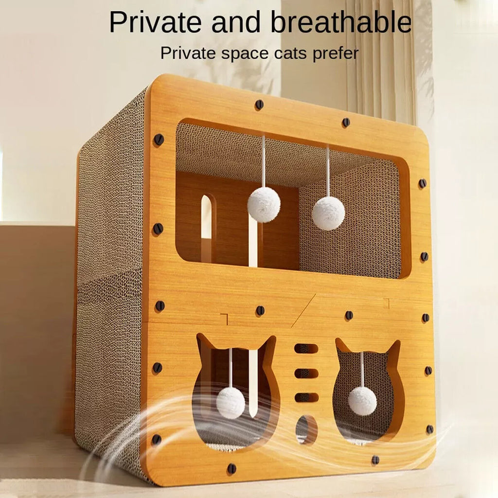 Wear-resistant Cat Scratch Board House & Toy