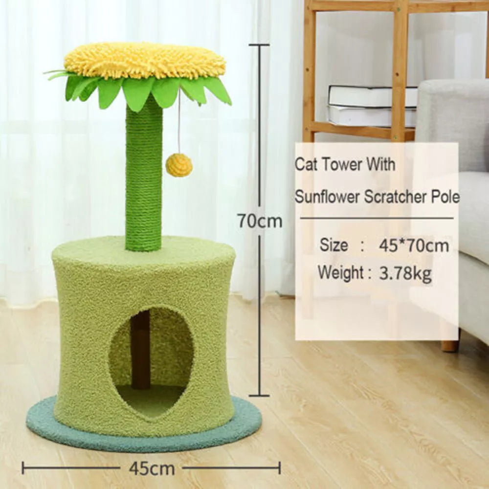 Sunflower Cat Tree Scratching Post