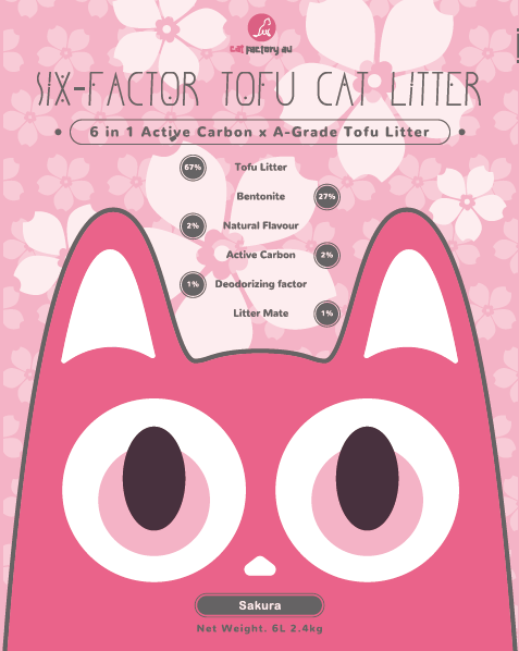 [Cat Factory AU] Six-Factor Tofu Cat Litter - Sakura/Cherry Blossom