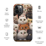 Tough Case for iPhone® - "Feline Glee in a Million" - Cat Factory Au