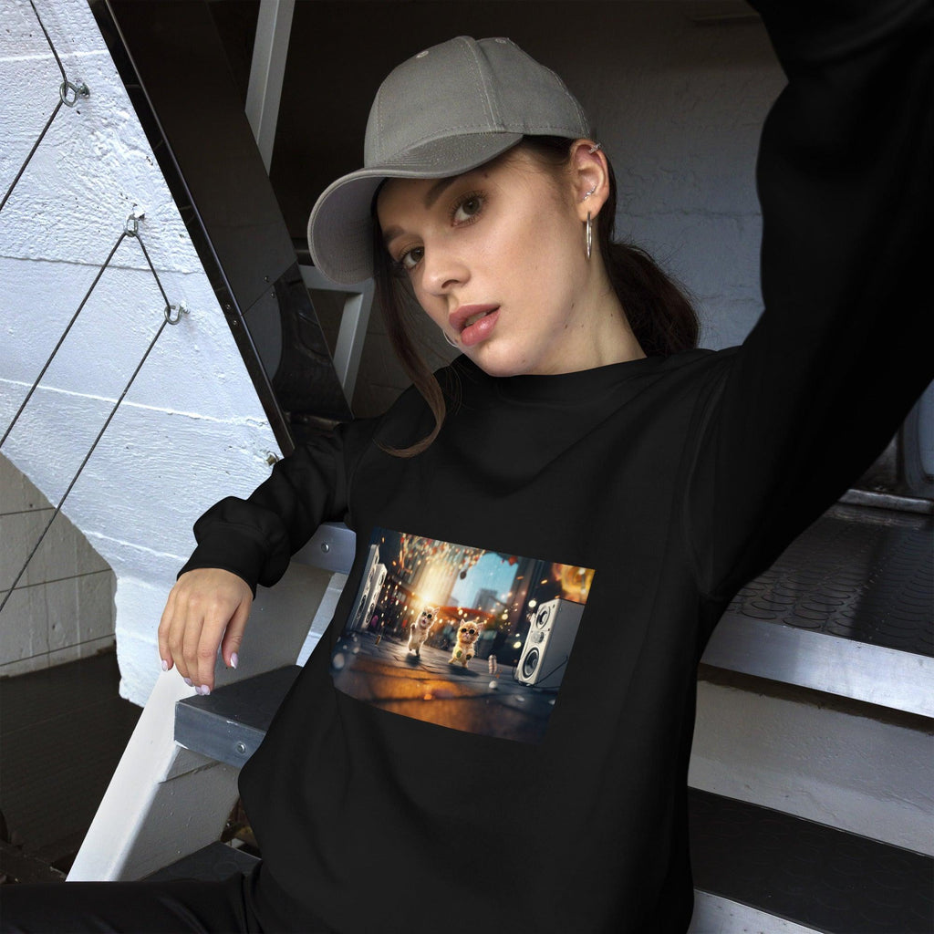 Unisex Sweatshirt - "Cat DJ Duets" - Cat Factory Au