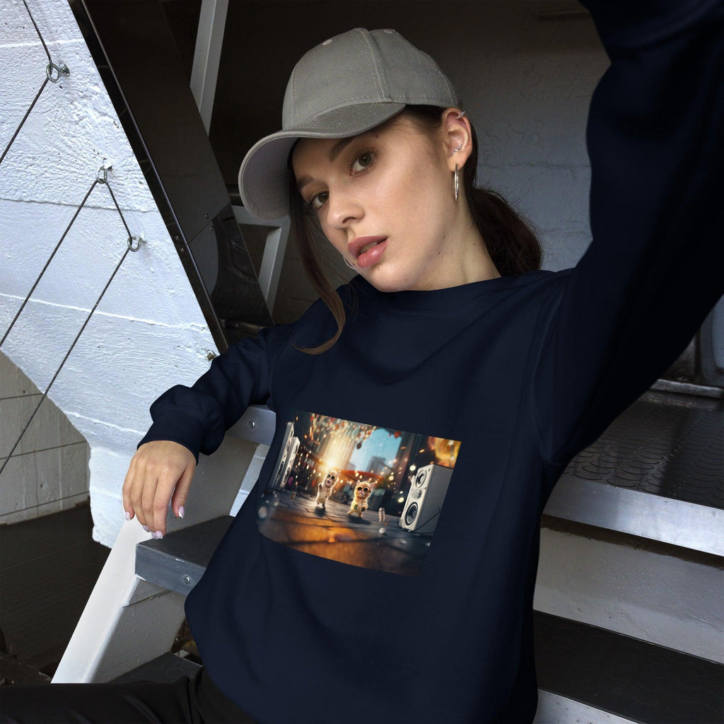 Unisex Sweatshirt - "Cat DJ Duets" - Cat Factory Au