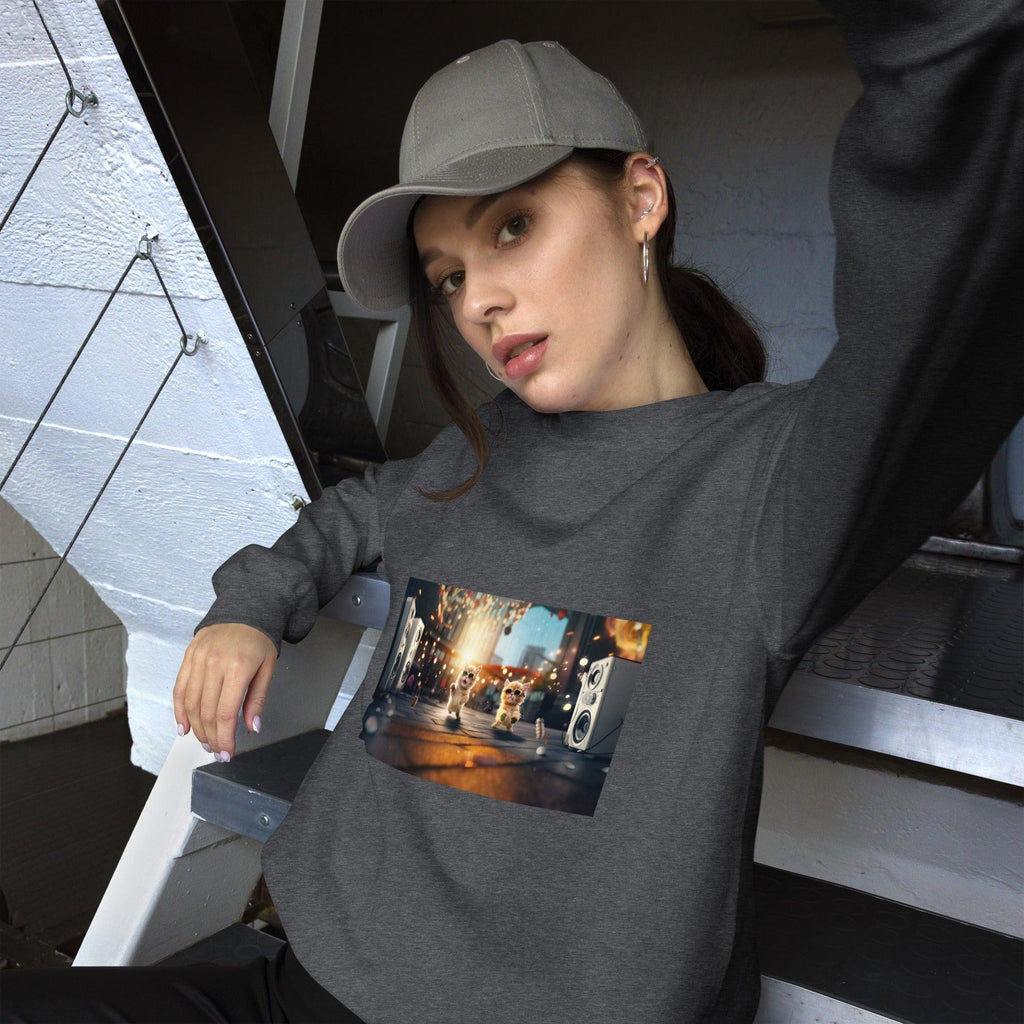 Unisex Sweatshirt - "Cat DJ Duets" - Cat Factory Au