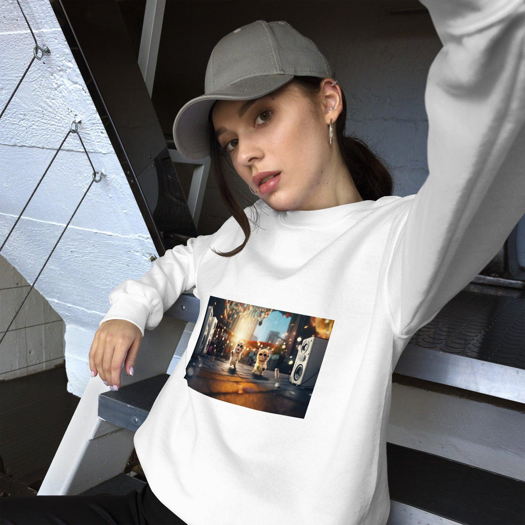 Unisex Sweatshirt - "Cat DJ Duets" - Cat Factory Au