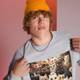 Unisex Sweatshirt - "Feline Glee in a Million" - Cat Factory Au