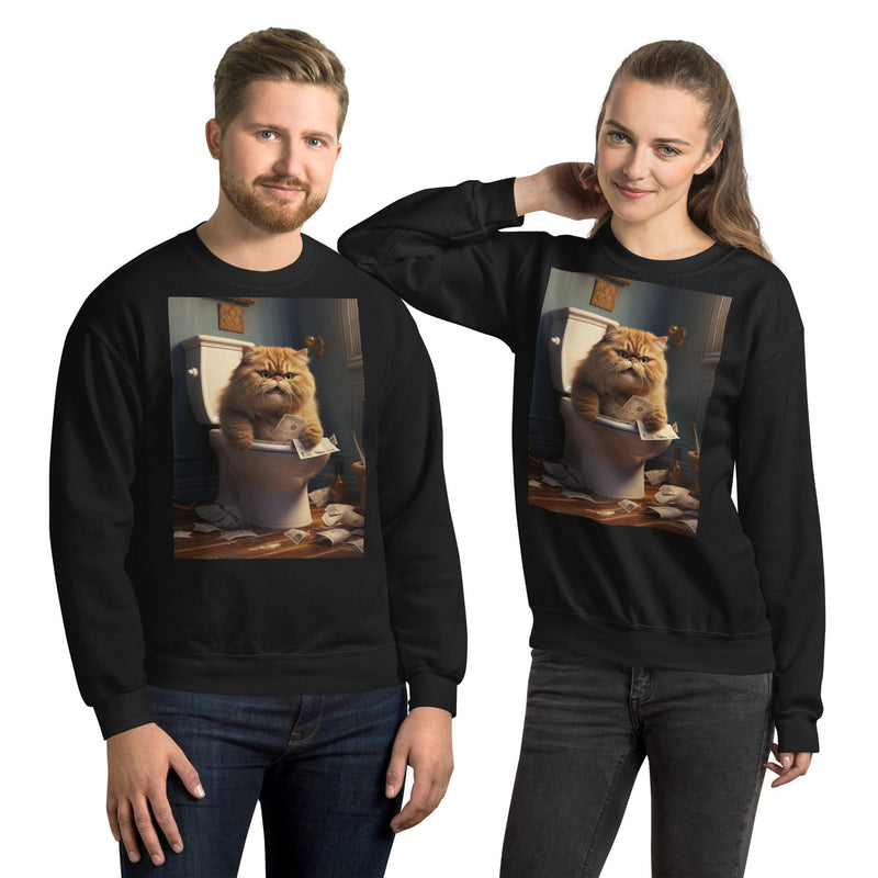 Unisex Sweatshirt - "Trashy Throne" - Cat Factory Au