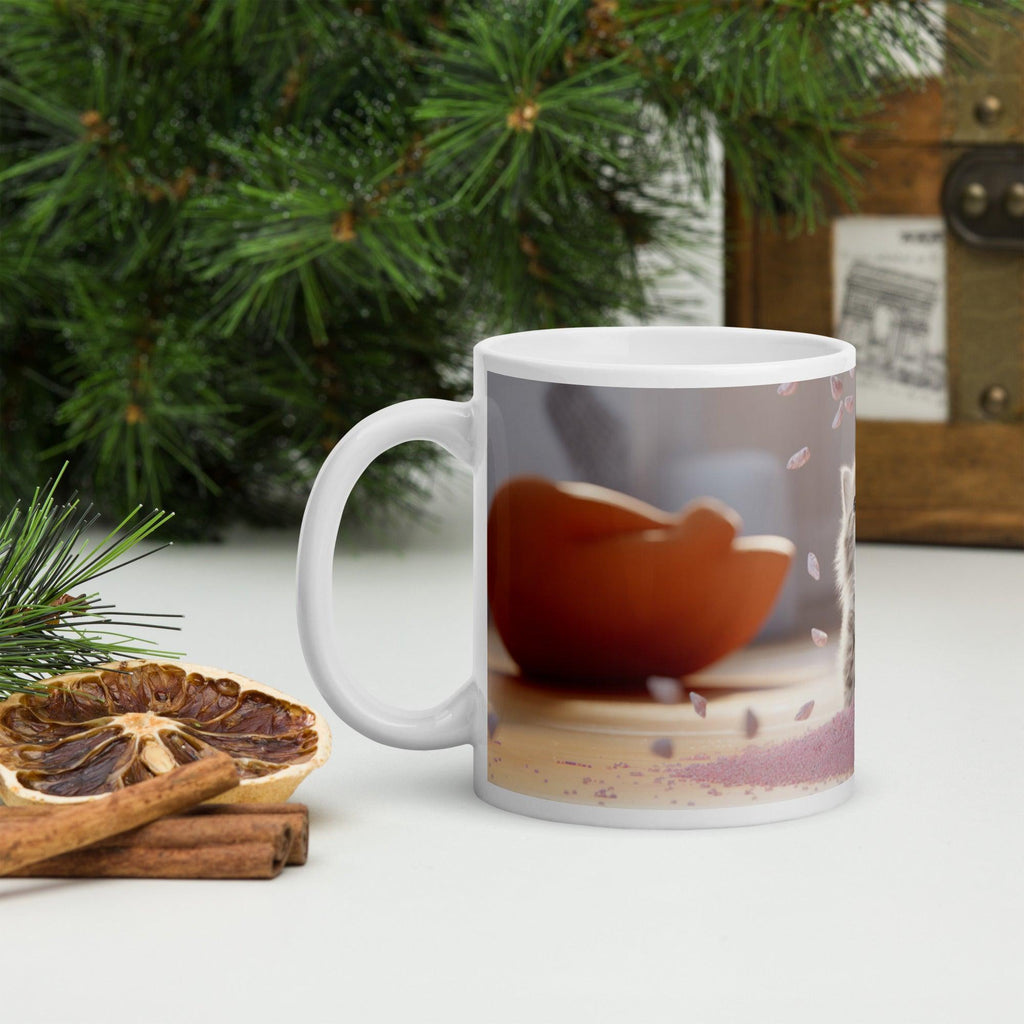 White glossy mug - "Mystic Sprinkle" - Cat Factory Au