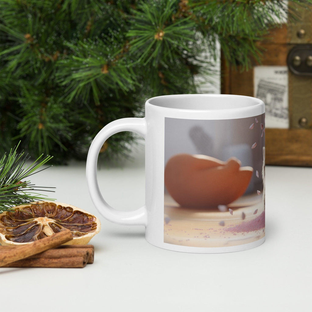 White glossy mug - "Mystic Sprinkle" - Cat Factory Au